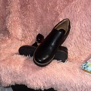 Black Leather Slip-On Loafers